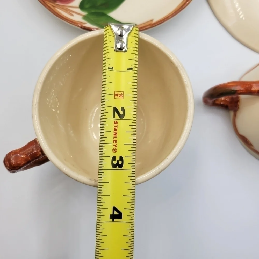 Vintage Franciscan Apple Set of 2 Cups & 2 Saucers